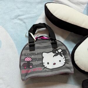 Hello Kitty Gray and Black Mushroom 🍄 Purse Bag